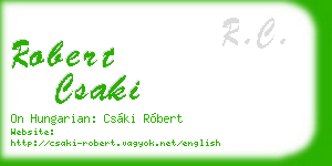 robert csaki business card